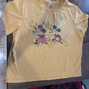Disney bundle Yellow Mickey & Minnie Graphic Tee with Snow White flannel